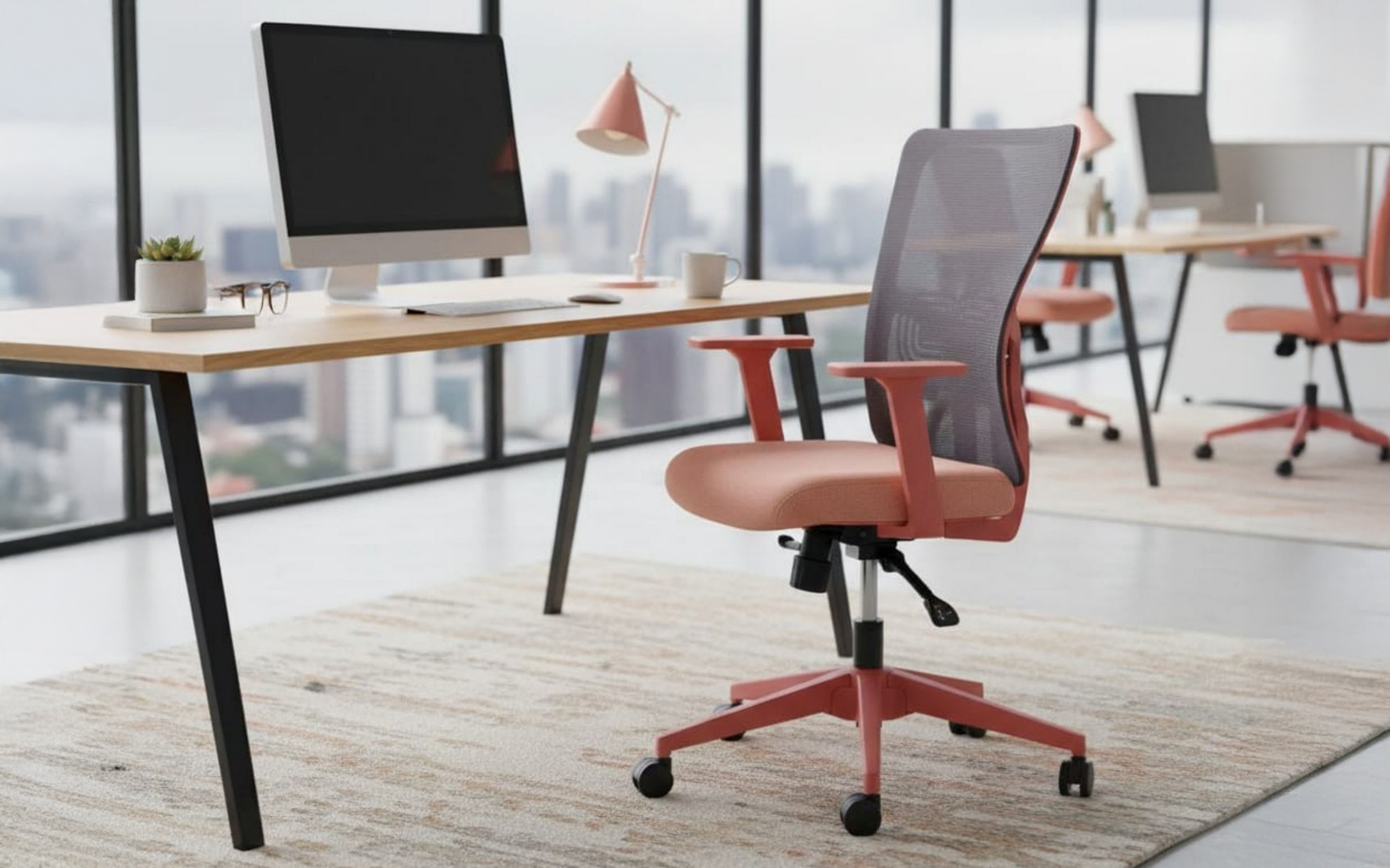 Scaun de birou Cosmo, roz  1